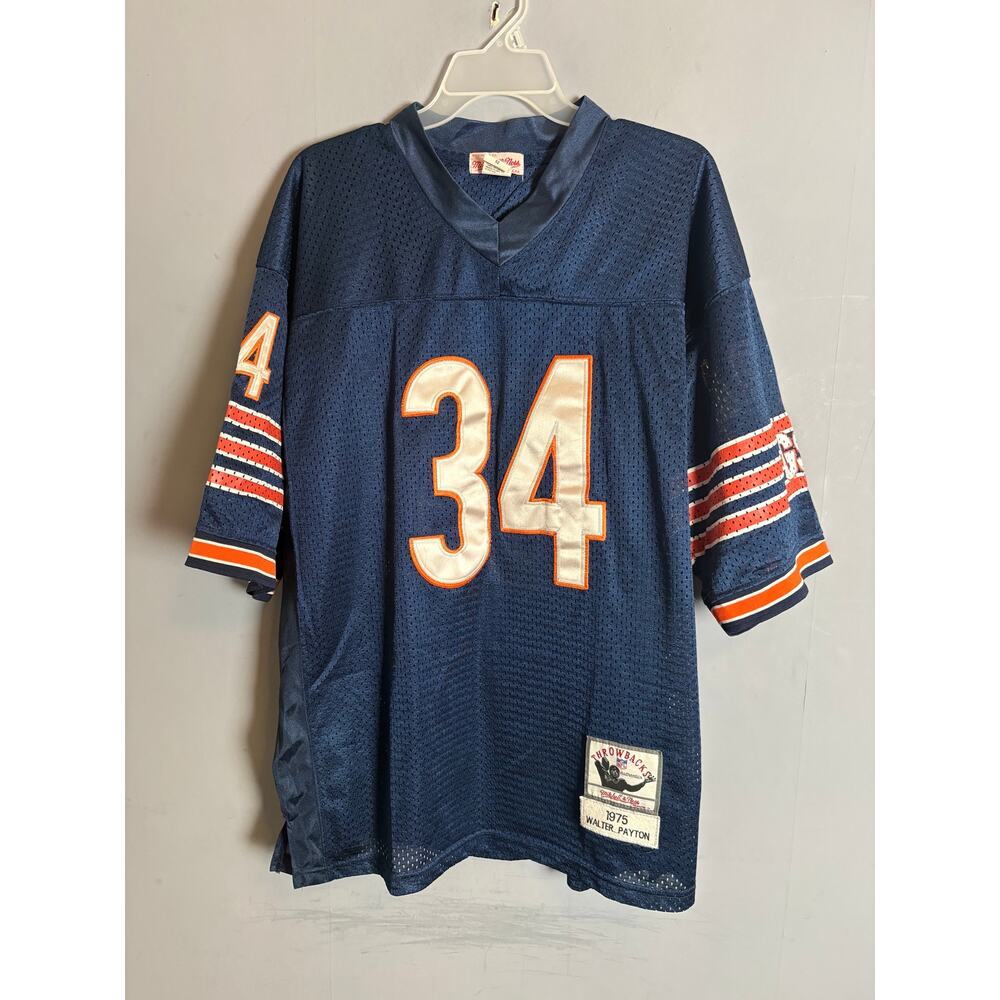M&N Walter Payton Chicago Bears Jersey #34 Korea Mesh Dazzle Shoulders Size 52